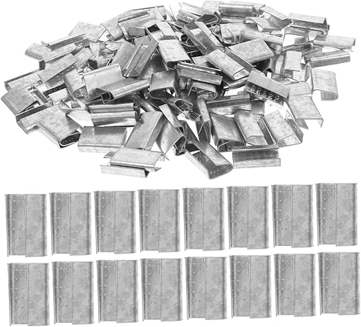 SOIMISS Metal Banding Clip Steel Packaging Clip Robust Durable Versatile Use for Manual Packaging and Pet Strapping Easy to Use