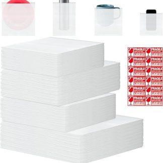 Packaging Material Pack of 200 Bubble Wrap Moving Boxes Foam Packaging Moving Packaging Moving Material Foam Film for Moving Tableware Storage (30 x 30 + 30 x 20 + 25 x 25 + 20 x 20 cm)