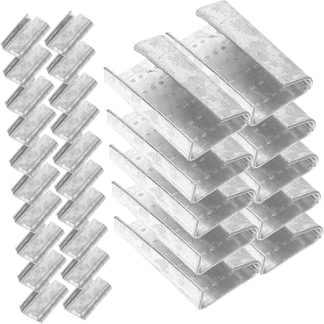 Holibanna 1 Set Sturdy Metal Banding Clip Strapping Buckle for Versatile Packaging Easy to Use Durable Reliable for Transport Packaging Needs