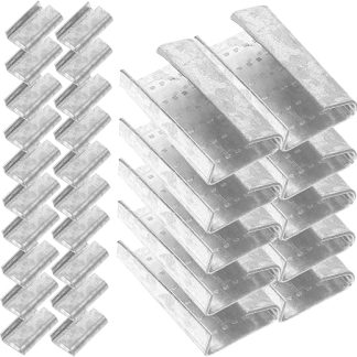 Zerodeko 1 Set Banding Device Packaging Open Seal Clips for Strapping Sturdy Metal Banderolier Clip Buckle Buckles for Strapping Banderolier Clips Strapping Seal Silver