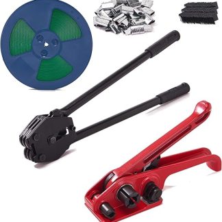 Umreifungsset für Hochleistungspalettenverpackungen – Komplettes manuelles Umreifungswerkzeugset mit Polyester-(PET-)Umreifung, Spanner und Schneider – Verpacken Sie Ihre Produkte mit Leichtigkeit