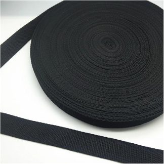 5 Yards 10/15/20/25/30/38/50 mm Wide Black Nylon Webbing Backpack Strapping Safety Belt DIY Pet Rope Sewing Craft (20 mm)