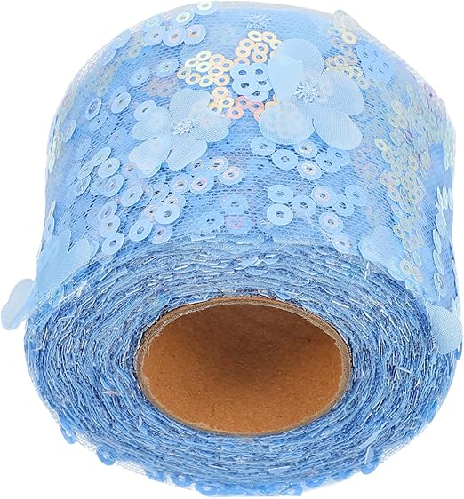 Operitacx Voileband Besticktes Paillettenband Florales Voileband Dekoratives Band Diy Kopfbedeckungsband Aus Hochwertigem Material Für Nähen Umreifen Verpacken Und Basteln