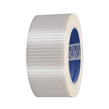 ACIT, Transparent Reinforced Fabric Tape Roll 50mm x 50m with Tear-Resistant Interwoven Structures