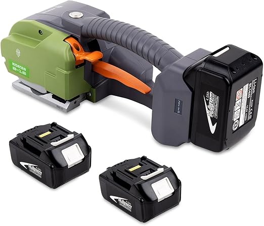 GOYOJO Electric Strapping Machine, Battery Operated Baler for PP/PET Strap, 9-16 mm, 60-3200N, Welding/Packing/Cutting for Packaging/Shipping/Storage, Up to 700 Belts / Load