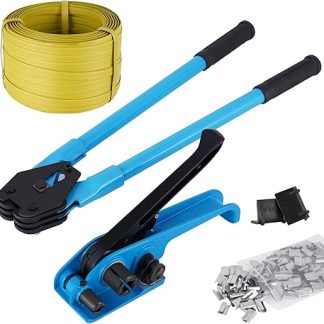 BAOSHISHAN Strapping Set with 200 m Polypropylene Strapping Tape for 13-19 mm Width, 0.6-1 mm Thick, PET/PP Strapping