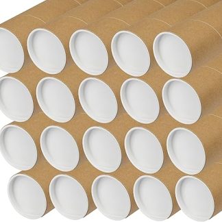 V1 TRADE Postal Tube, Practical Packaging Material for Drawings and Posters, Secure Packaging (Shipping Tube 50 x 550 mm x 20)