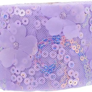 SHINEOFI Voileband Besticktes Paillettenband Dekoratives Voileband Diy-gurtband Für Nähen Umreifen Verpacken Basteln