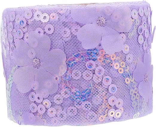 SHINEOFI Voileband Besticktes Paillettenband Dekoratives Voileband Diy-gurtband Für Nähen Umreifen Verpacken Basteln