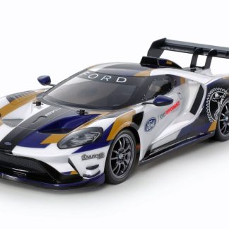 Tamiya on-road 1/10 Ford GT Mk.II 2020 TT-02 RC car (with a Carson 1/10 Dragster Turbo 2500KV brushless motor and controller)