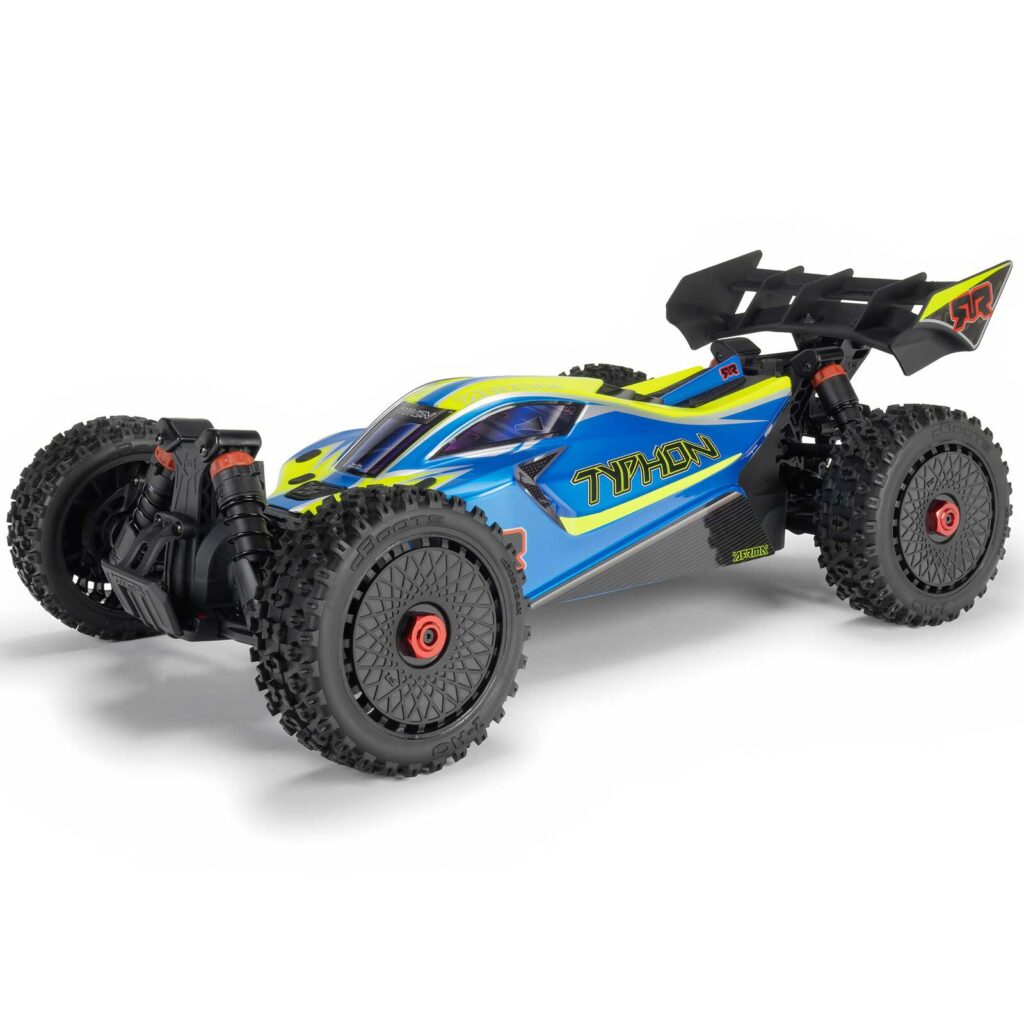 ARRMA 1/8 TYPHON MEGA 665 4X4 Brushed Buggy Blue RTR without battery and charger