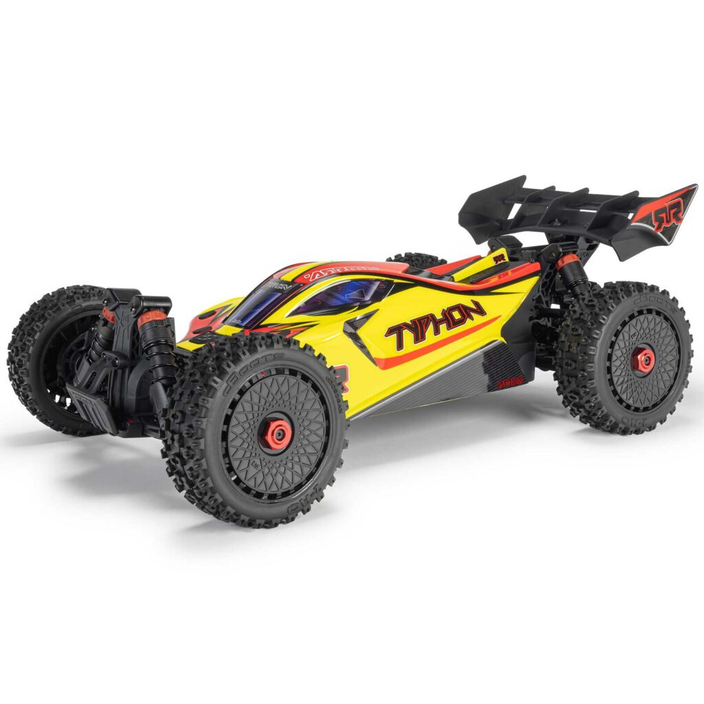 ARRMA 1/8 TYPHON MEGA 665 4X4 Brushed Buggy Yellow RTR without battery and charger