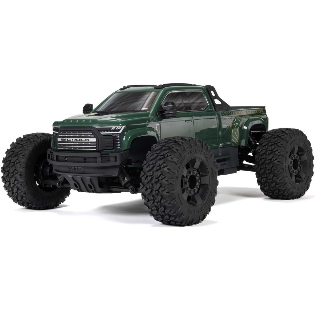 ARRMA 1/10 Big Rock 223S DSC 4X4 Brushless Monster Truck RTR Green (Version 2025)