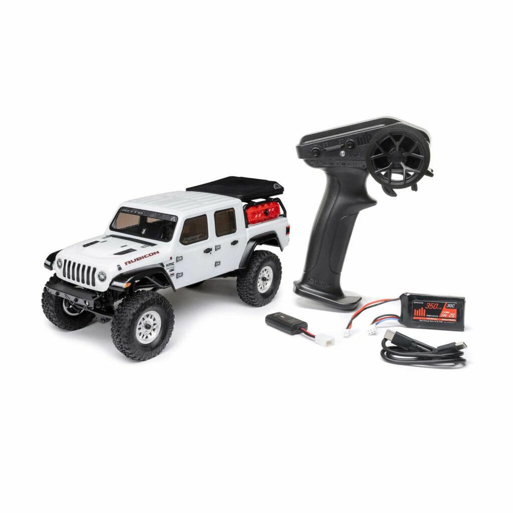 Axial 1/24 SCX24 Jeep JT Gladiator V2 4WD Rock Crawler Brushed RTR White (Version 2024)