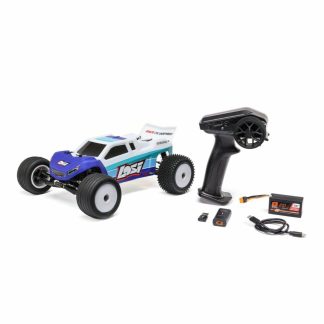 Losi 1/18 Mini-T 2.0 V2 2WD Stadium Truck Brushless RTR Blue