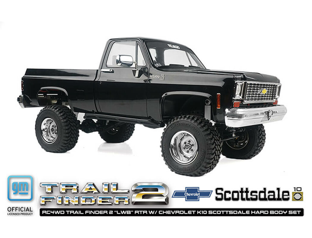 RC4WD Trail Finder 2 LWB RTR With Chevrolet K10 Hard Body Black