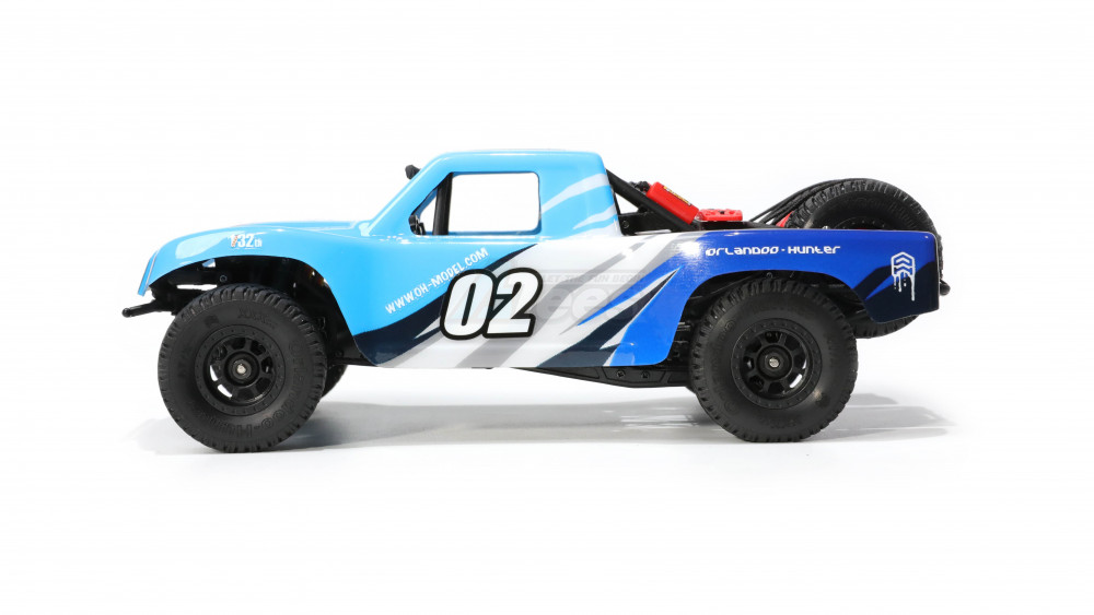 Orlandoo Hunter Model RWD Micro Roll Cage Trophy Truck Movable Model Kit Blue Body for OH32X02