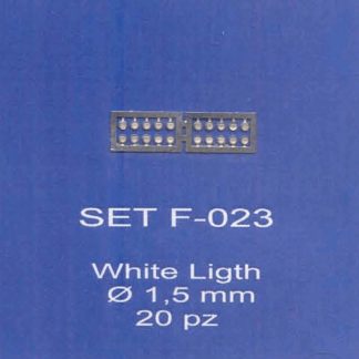 ABC ACCESSORI-SPARE PARTS SETF023 FANALINI  BIANCHI/WHITE HEADLIGHTS Ø 1,5 mm (2