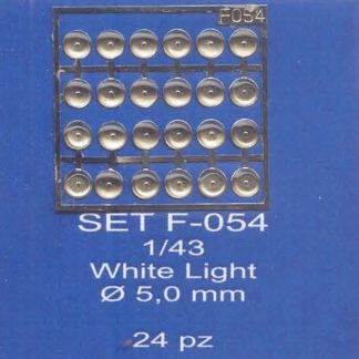 ABC ACCESSORI-SPARE PARTS SETF054 FARI BIANCHI/WHITE HEADLIGHTS Ø 5 MM. (24 PCS)